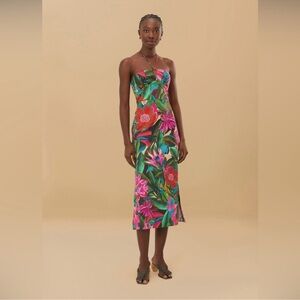 farm rio jardin de reve multicolor halter midi dress Farm Rio Jardin De Reve Multicolor Halter Midi Dress